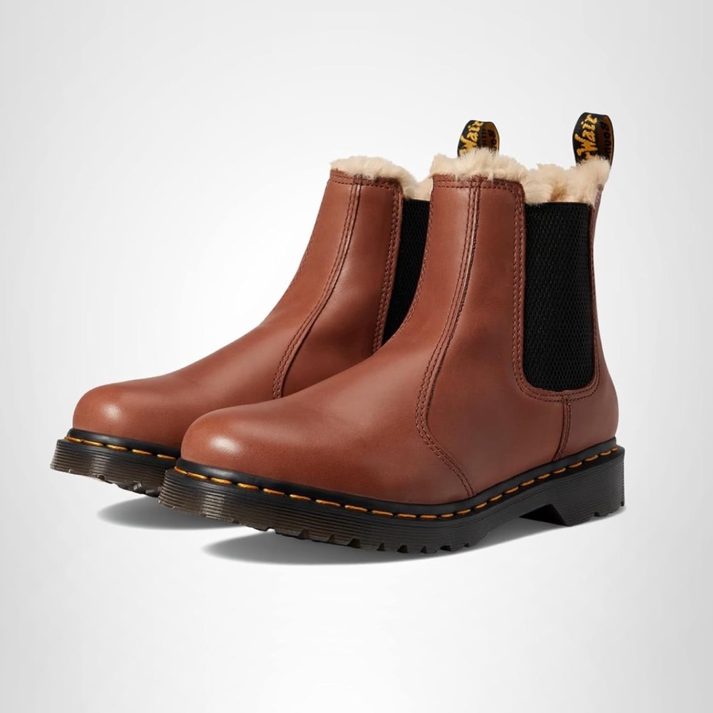 Dr. Martens Tan Leather Ankle Boots